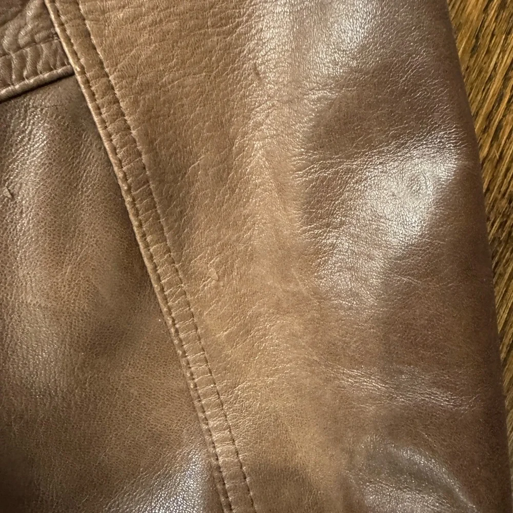 Vintage Atlantic Rancher Leather Lined Jacket Coat See Measurements Flaws - Picture 13 of 13